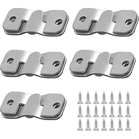 [NIEMALS VERWENDET] Set mit 10 Einbauhalterungen für Kopfteil oder Spiegel, dezente Edelstahlbefestigung, Wandbefestigungsmaterial
