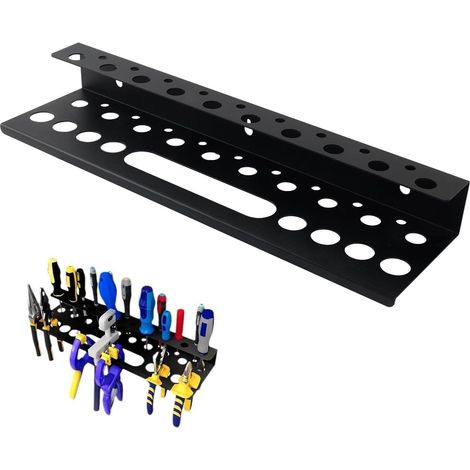 Organizador de herramientas de pared ensamblado, soporte metálico con ruedas para destornilladores, llaves inglesas, martillos y herramientas manuales para taller, cobertizo o garaje.