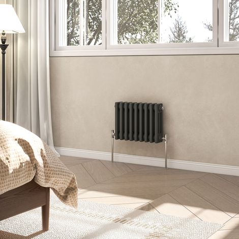 AVER-GROWTH 3 Column Traditional Cast Iron Style Radiator Anthracite 300x425mm (1/5)