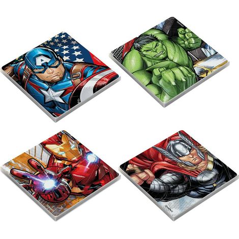 Marvel Avengers set 4 sottobicchieri materiale antiscivolo