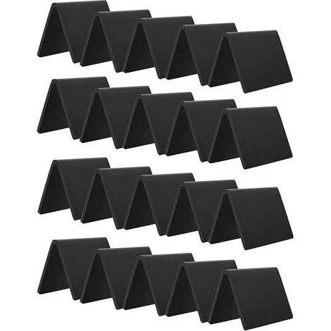petits panneaux acryliques effaçables für aliments, 20 Stück 4 3 Zoll kleine alimentsetiketten für buffets de fête, noir