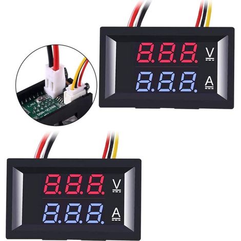 Stück LED-Voltmeter-Amperemeter, Digital-Multimeter-Anzeige, Spannungs- und Stromtester, DC 0–100 V, 10 A, Spannungsdetektor, Strommessgerät, Ampere-Volt-Messgerät
