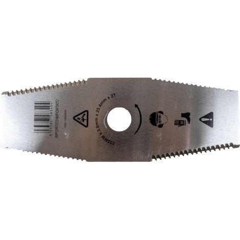 Disco decespugliatore a 2 denti seghettati 255mm (1/6)