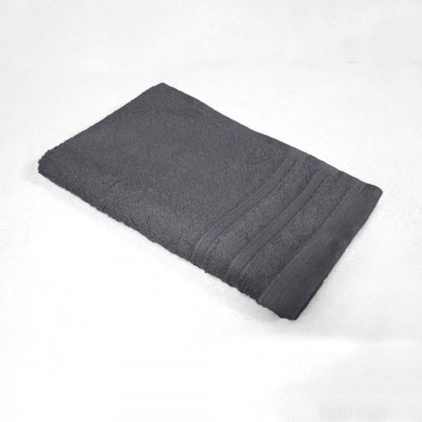 Drap de douche - - 100% coton - 70x130 cm - Anthracite - 450 g/m² (1/2)