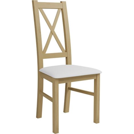 Silla Sparks 117, Roble Sonoma, 95x46x40cm, Cuero ecológico, De madera, Madera