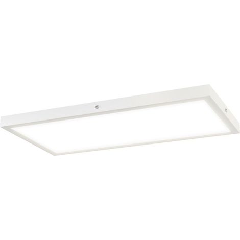 Lot 2 Plafonniers LED Fins et Minimalistes, Couleur Réglable, Acier et Plastique, 60x30x3.7 cm, Blanc (1/5)