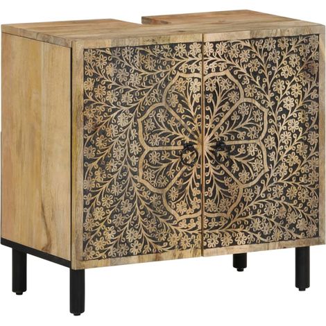 Waschbeckenunterschrank 62x33x58 cm Massivholz Mango