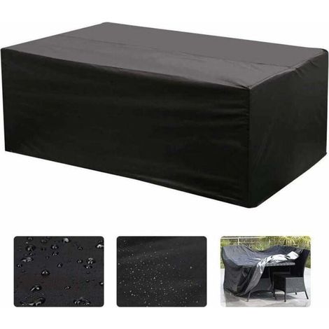 Housse De Table De Jardin Ronde Impermeable 150cm Cordon De Serrage Pour Terrasse