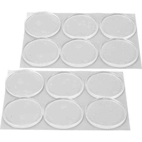 12 coussins amortisseurs ronds transparents, antidérapants, étanches, résistants à la chaleur, patins de protection adhésifs (1/5)