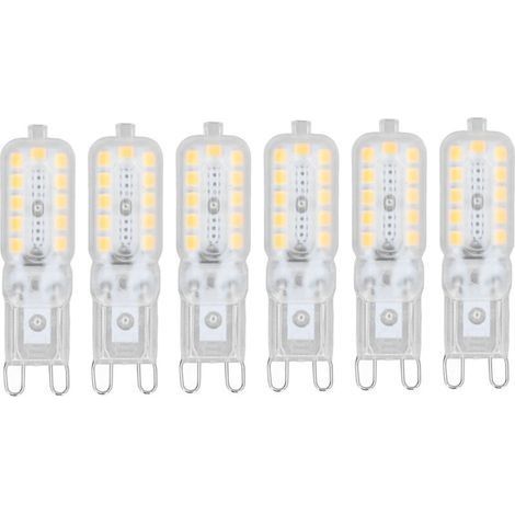 G9 LED Dimmable Blanc Chaud Ampoule LED G9 5W Halogène Lumière Lampe LED G9 360°Larges Angle de Faisceau 22 2835 SMD,6pcs (1/4)