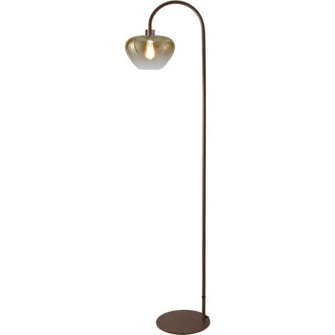 Lampadaire Genua marron avec verre doré - 1970-15-15-29