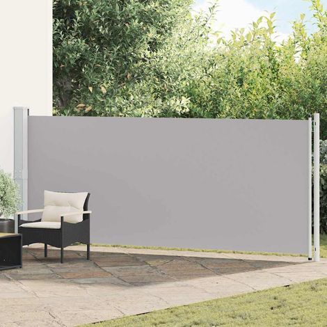 Auvent latéral rétractable de patio - Auvent de jardin Soleil imperméable 600x160 cm Gris BV856193 - BonneVie (1/5)