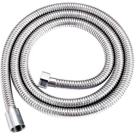 2 Pcs Flexible de Douche 150CM, Acier Inoxidable Anti-Torsion Anti-Explosion Anti-Fuite Anti-Corrosion Tuyau Douche, avec Connexion Universelle G 1/2\