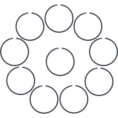 Segment de piston 10 pièces pour Husqvarna 272 272XP 272K 281 282 285 480 181 Jonsered 2077 2083 Partner 7700 Tronçonneuse 52 mm x 1,5 mm (1/5)