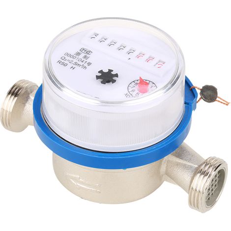 Compteur d'eau froide en plastique de 15 mm (1/2") pour jardin et maison, outil de mesure de débit d'eau simple pour table sèche (1/5)