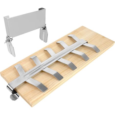 Elément de cuisson pour barbecue et plancha Lot de 2 planches à saumon flammé avec support en acier inoxydable solide pour brasero et barbecue HENGMEI (1/5)