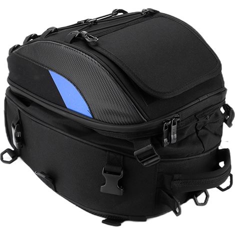 Wasserdichte Motorrad-Hecktasche aus hochdichtem, reflektierendem Oxford-Gewebe (blau) (1/5)