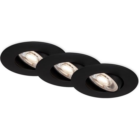 LED Einbauleuchte 4,4 cm IP65 3x 4,9W 480lm schwarz Briloner