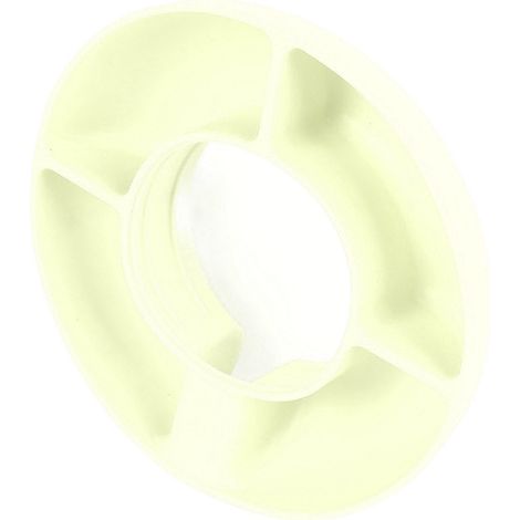 Bol à goûter rond en silicone à 4 compartiments, réutilisable, pour tasse de 1,2 L (40 oz), idéal pour regarder des films, jouer à des jeux ou lire. Couleur beige. (1/5)