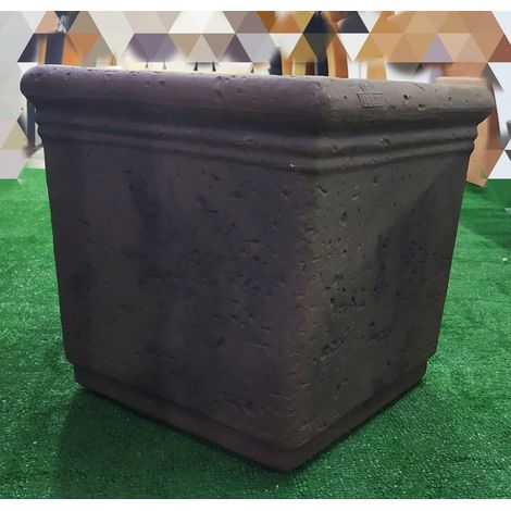 Vaso Agrigento Poroso Quadro 35cm (1/3)