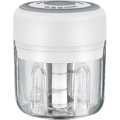 Mini-Knoblauchmühle, elektrischer Knoblauchzerkleinerer, kabellos, Obst- und Gemüsemixer, Küchenhelfer, 250 ml, USB-aufladbar (1/5)