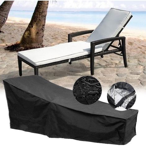 Housse imperméable et anti-poussière pour transat en rotin de jardin/terrasse, protection CC (1/4)
