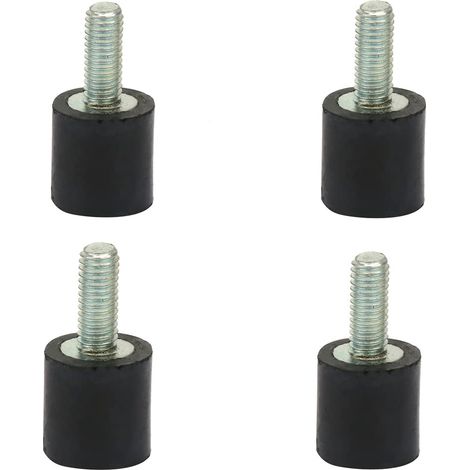 4 pièces M3 M5 M6 Supports en Caoutchouc, Anti Vibration Silent Block, Voiture Bateau Bobines Noir et Argent, Amortisseur Anti Vibration(VD88 M38).