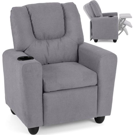 Sillón reclinable para niños con respaldo y reposapiés ajustables