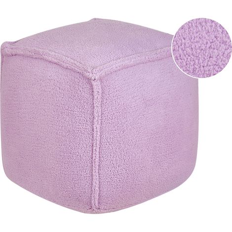 Pouf ALIPUR Bouclé Violett