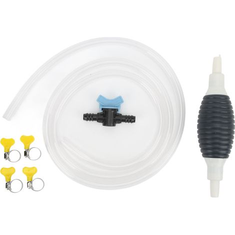 Pompe à siphon pour le transfert de carburant liquide avec tuyau de 2 m, aspiration manuelle, universelle pour diesel, essence, eau et liquides. (1/5)