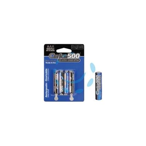 PILA MINISTILO CARICA500 (AAA) - 1,2v 800 mAh blister da 4 pezzi