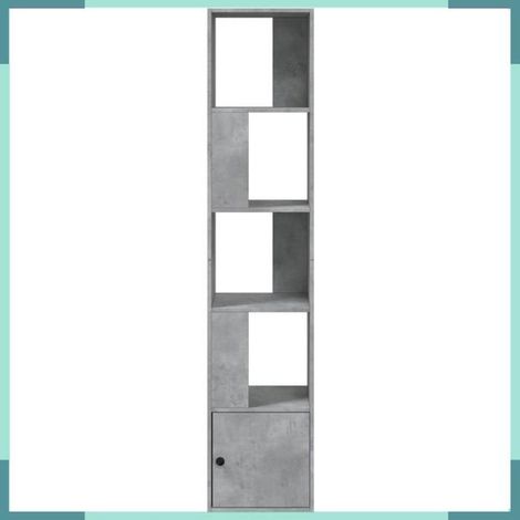 848244 Bibliothèque gris béton 40x36x189 cm bois d'ingénierie (1/5)