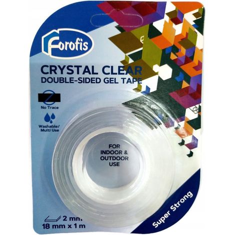 DOPPELSEITIGES KLEBEBAND TRANSPARENT GEL 18MM/1M 2379 (1/5)