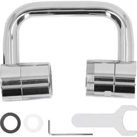 Extension de robinet en cuivre et acier inoxydable ABS, adaptateur de robinet rotatif à 1080 degrés, diamètre interne de 22mm (1/5)