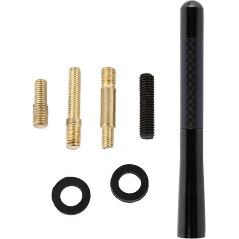 SABIR Antenne de Voiture Courte Autoradio Universelle Véhicule 12cm Mini 4 Vis Noir Voiture Stéréo FM AM Antenne Remplacement pour avec Toutes Les Voitures (1/5)