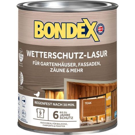 BONDEX WETTERSCHUTZ-LASUR TEAK 0,75 L - 466142 (1/4)