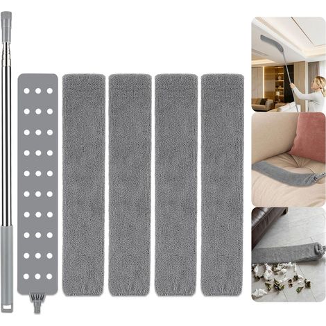 Telescopic Microfibre Duster 2.5 m Retractable Dust Cleaner, Stainless Steel Handle, Washable, for Sofa Bed Floor Dust Domestic (1/5)