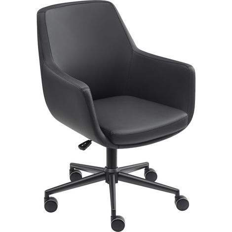 Silla de oficina Volos - Negro - Cuero PU (1/5)