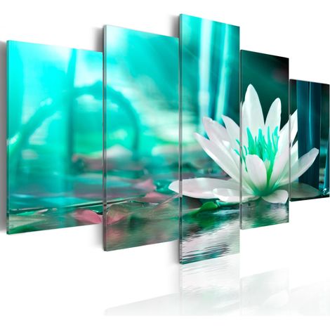Quadro - Turquoise Lotus - 200x100 (1/4)