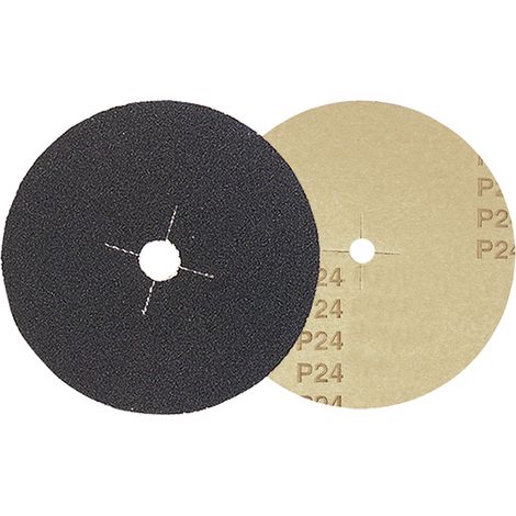 Lot de 25 disques papier parquet carbure silicium D. 150 x Al. 12 mm Gr. 80 - 4815080 - Leman