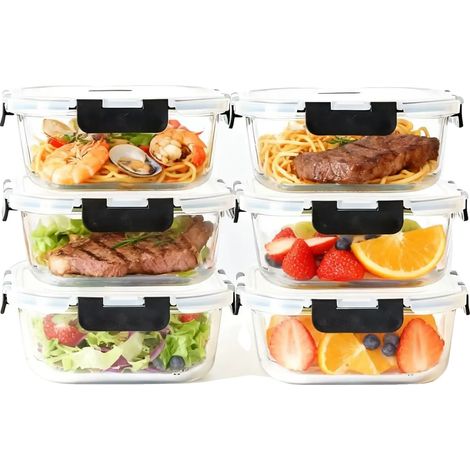 Vorratsdosen, BPA-frei, luftdichte Deckel, 1200 ml (1/2)