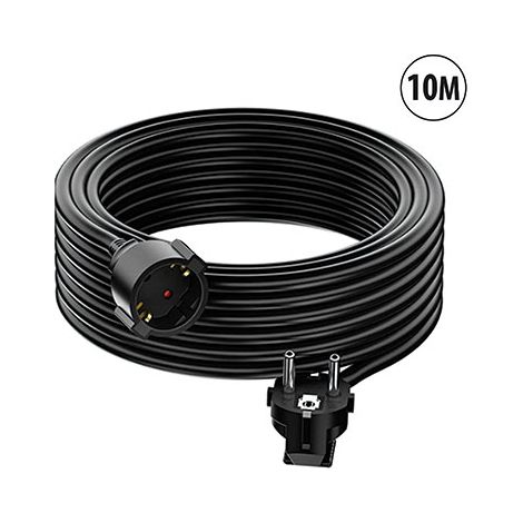 CABLE DE EXTENSIÓN NEGRO 10M SCHUKO TME