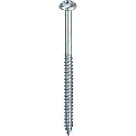 Unifix Twinthread Woodscrews Pozi Round Head Bzp - 6G X 1.1/2" - Box of 200