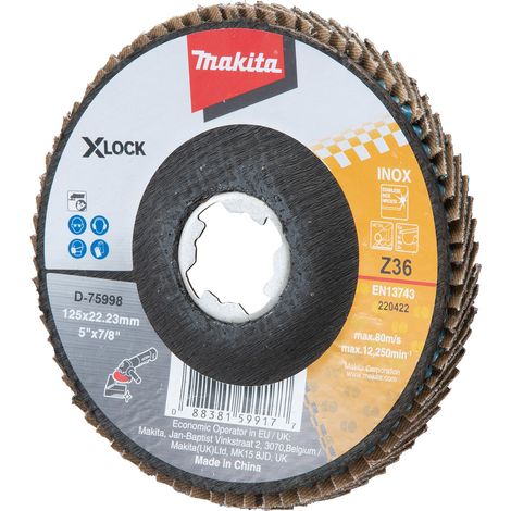 D-75998 Disque à lamelles X-Lock, 125 mm, Z36