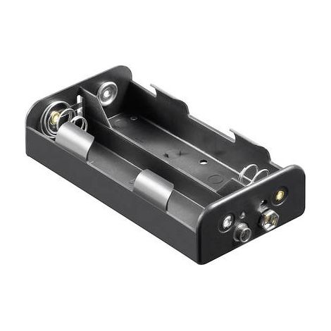 Support de pile 4x LR14 (C) Goobay 11457 raccordement par empreinte pile 9V (L x l x H) 62.5 x 55.8 (1/2)