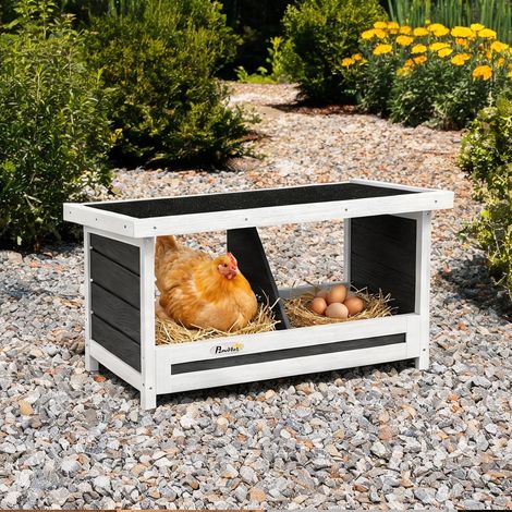 Accessoire pour poulailler grigio bianco nero 66 x 37 x 34 cm (1/5)
