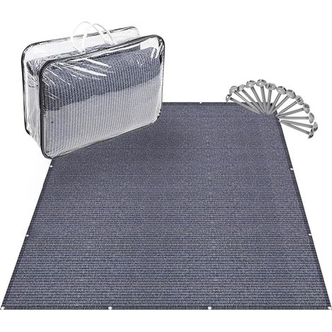 Tapis pour auvent de Caravane,Tapis de Camping,Tapis de Sol Camping Car,Tapis de Sol Tente,avec 13 Sardines et Sac de Transport,pour Caravane/Camping-Car,Camping,Pique-Nique (250 300CM) (1/5)