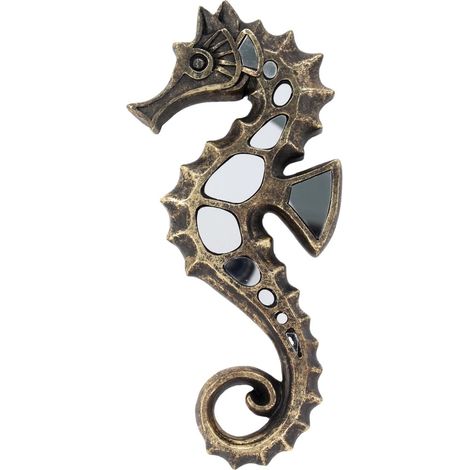 Signes Grimalt Figura Marinera Adorno Pared  Adorno Pared Caballito Mar Apliques Metal Marrón 3x15x31cm 37357