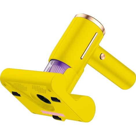 Aspirateur de voiture sans fil, aspirateur portable sans fil 2 en 1 anti-acariens UV (jaune) (1/4)