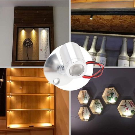 Spot LED Plafonnier DC12V Angle Adjustable - Lampe d'Accent et Uplighting pour Vitrine ou Entrée (1/5)